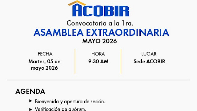 1ra. Asamblea Extraordinaria 2026